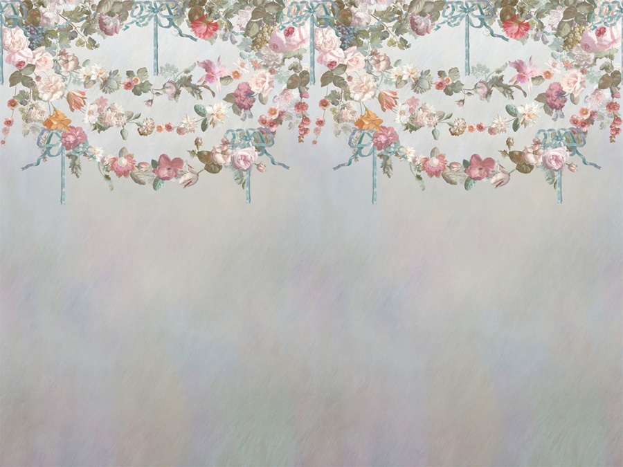 Фреска Affresco Цветариум Flowers on ribbon COL2 | Гарантия низкой цены!